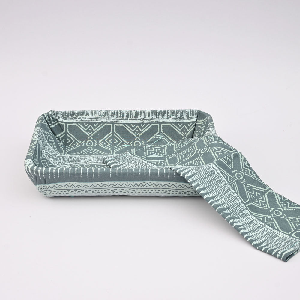 Bread Basket Large Size With Cover Kitchen Accessories De Artistic Slate Grey 