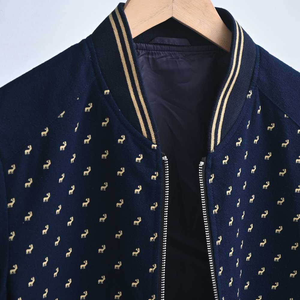 Men's Stag Printed Style Bomber Jacket Men's Jacket Xclusive Fashion 