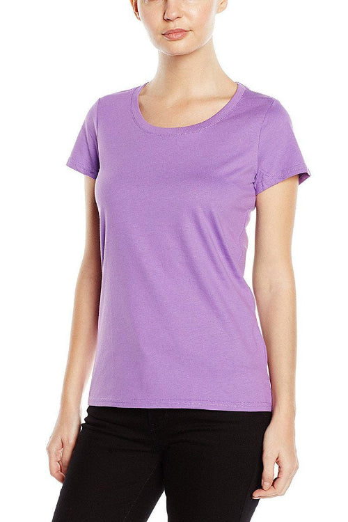 Women's Short Sleeve Round Neck Minor Fault Tee Shirt