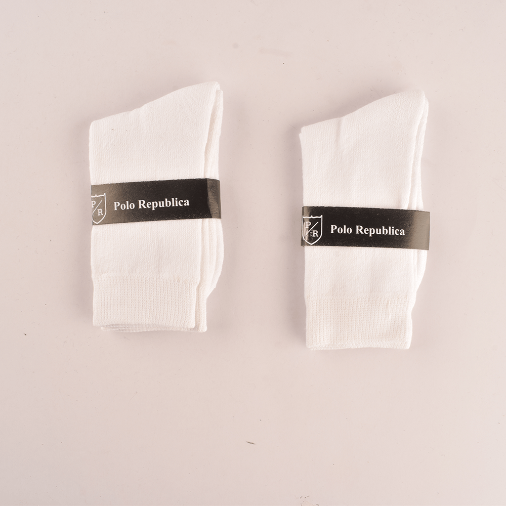 Polo Republica Kid's Enviable Pack of Two Crew Socks Socks RKI White EUR 26-28 