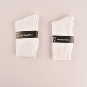 Polo Republica Kid's Enviable Pack of Two Crew Socks Socks RKI White EUR 26-28 