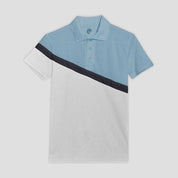 Poler Men's Cincinnati Contrast Panel Polo Shirt Men's Polo Shirt IBT Sky & White S 