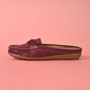 Women's DD Style Open Back Moccasin Shoes Women's Shoes SNAN Traders Maroon EUR 35 