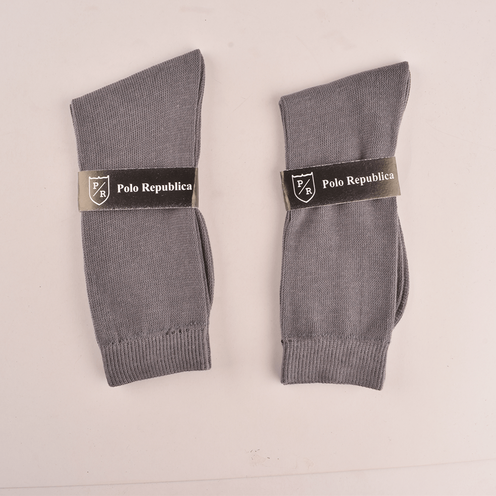 Polo Republica Kid's Enviable Pack of Two Crew Socks Socks RKI Graphite EUR 26-28 