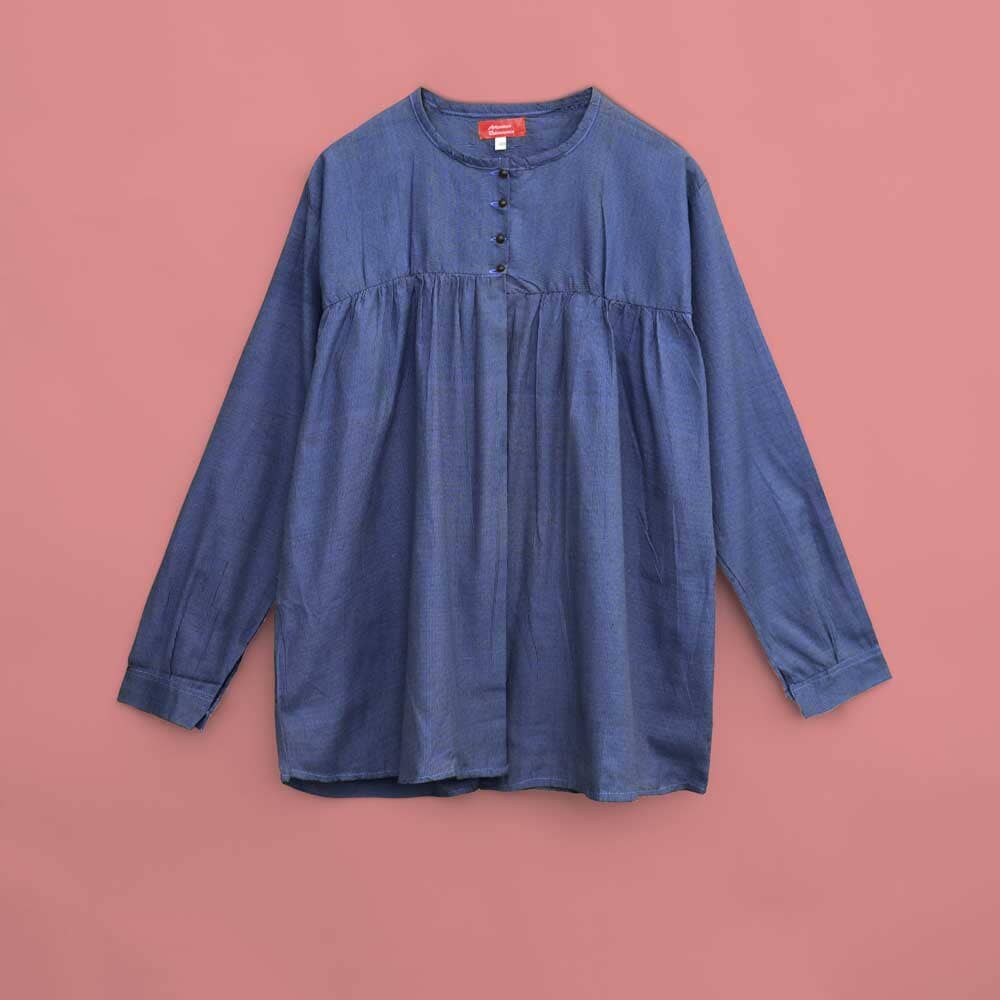 Artesanos Odense Girl's Long Sleeves Minor Fault Frill Frock Minor Fault YBA Blue 1 Years 