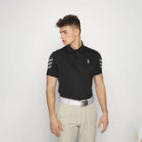 Polo Republica Men's Pony & Arrow Reflector Printed Activewear Polo Shirt