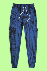 Men's Cut Label Tie & Dye Style Terry Jogger Pants