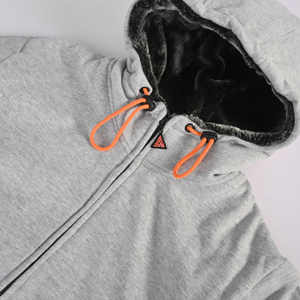 Axinite Men's Sherpa Fleece Minor Fault Zipper Hoodie Minor Fault Image 