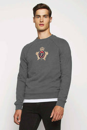 Polo Republica Men's PRC Crest Embroidered Raglan Sleeve Pique Tee Shirt