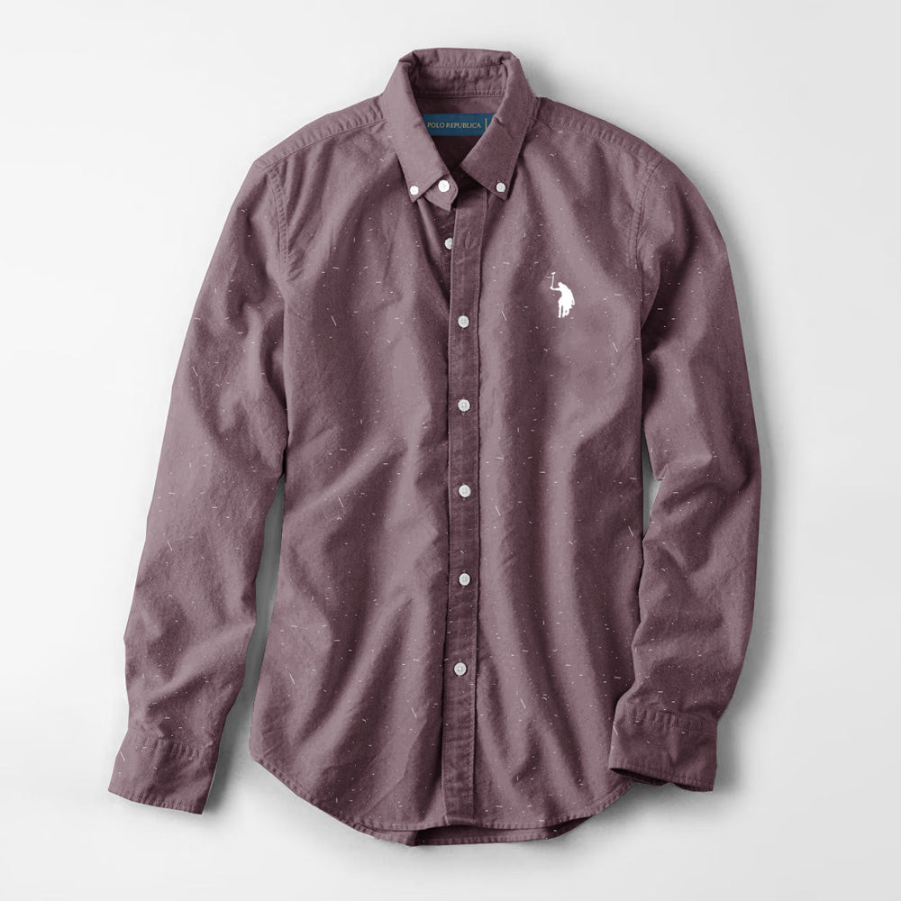 Polo Republica Men's Brandeta Minor Fault Casual Shirt Minor Fault Polo Republica Plum Dots S 