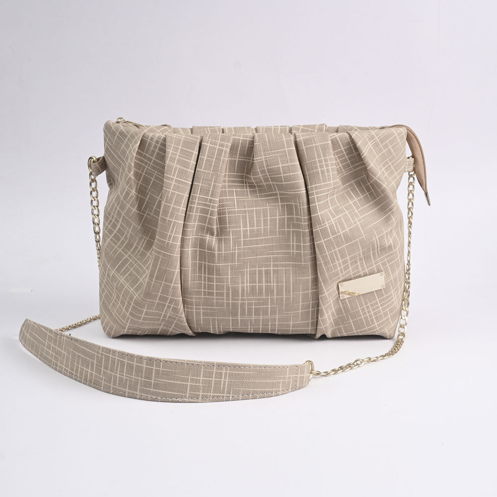 Women's Premium Nijmegen Stylish PU Leather Shoulder/Hand Bag bag SNAN Traders Beige 