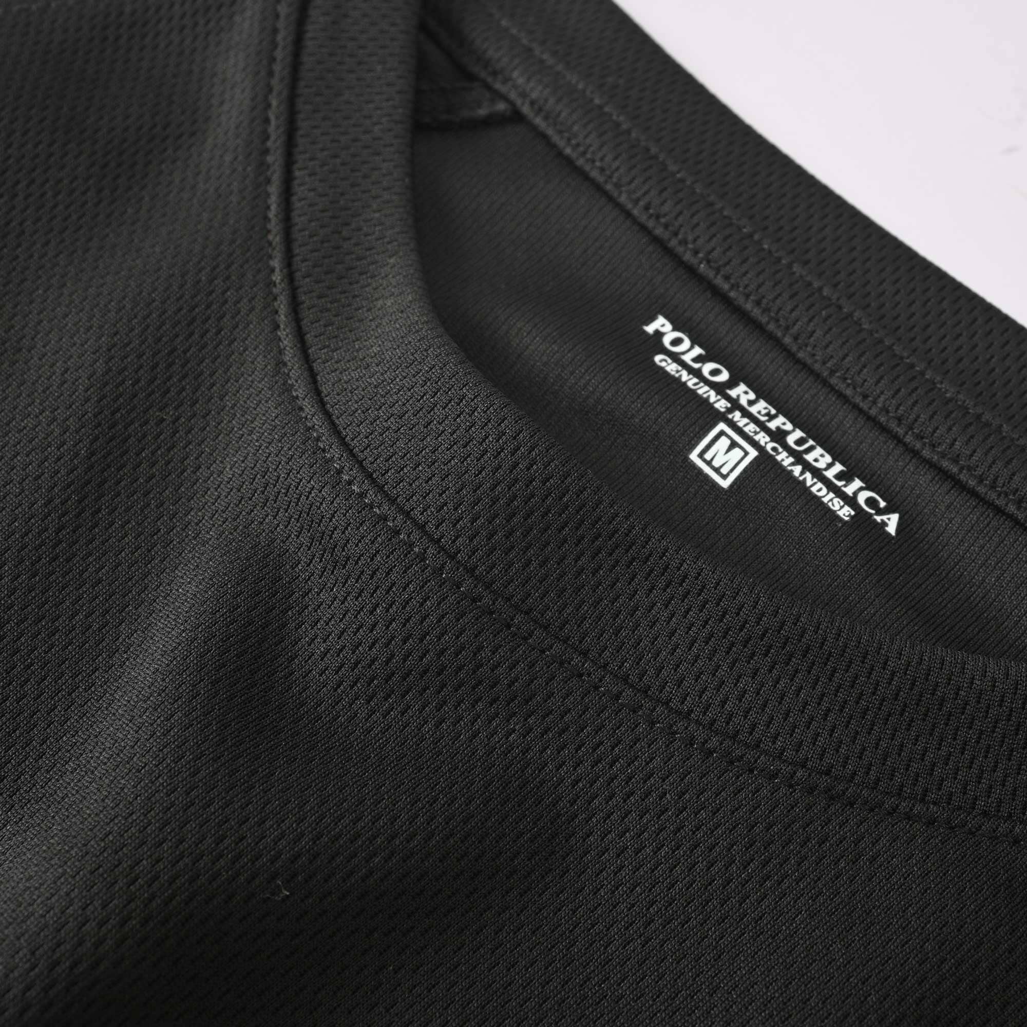 Polo Republica Men's PR & Shoulder Stripes Printed Activewear Tee Shirt Men's Tee Shirt Polo Republica 