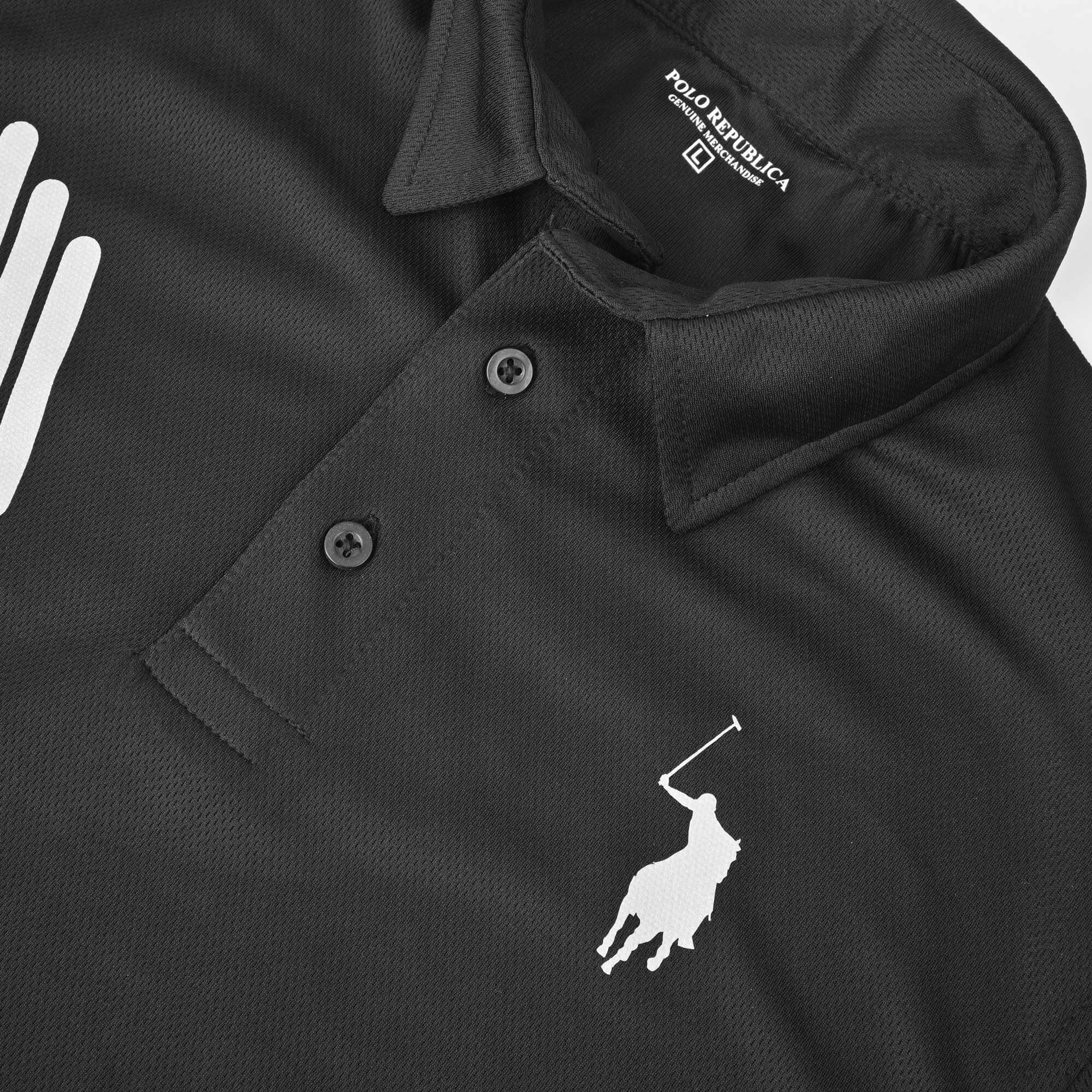 Polo Republica Men's Pony Stripes Printed Activewear Polo Shirt Men's Polo Shirt Polo Republica 