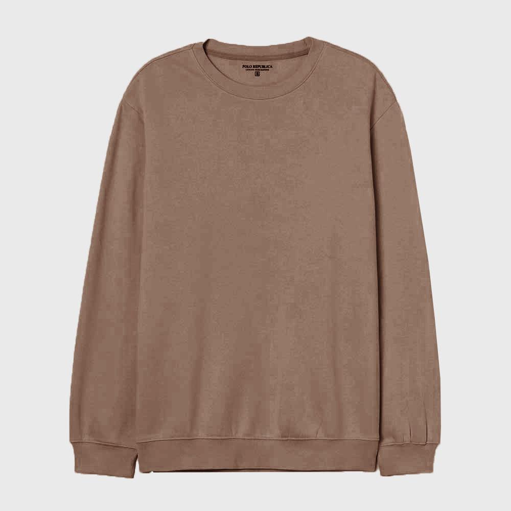 Polo Republica Men's Astrakhan Fleece Minor Fault Sweat Shirt Minor Fault Polo Republica Camel Brown S 