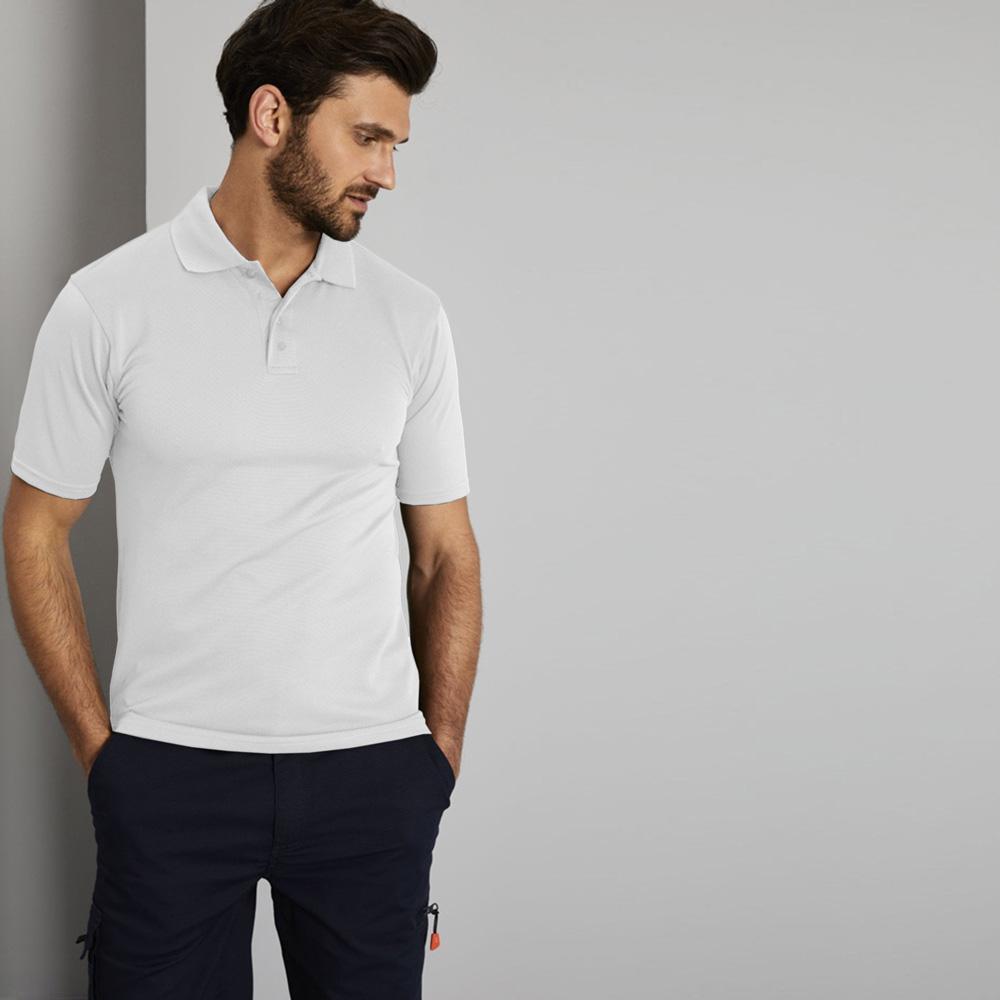 SJ Classic Short Sleeve Polo Shirt Men's Polo Shirt Image White XXS 