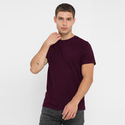 Atva Jadida Men's Tee Shirt B Quality Image Burgundy L 