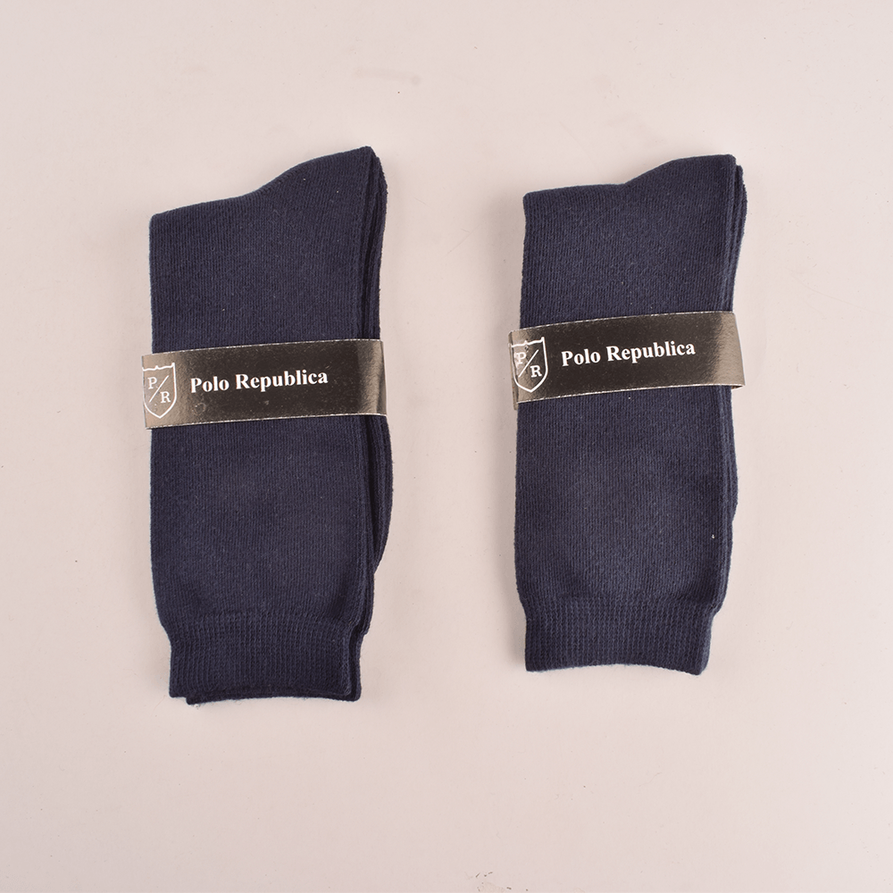 Polo Republica Kid's Enviable Pack of Two Crew Socks Socks RKI Navy EUR 26-28 