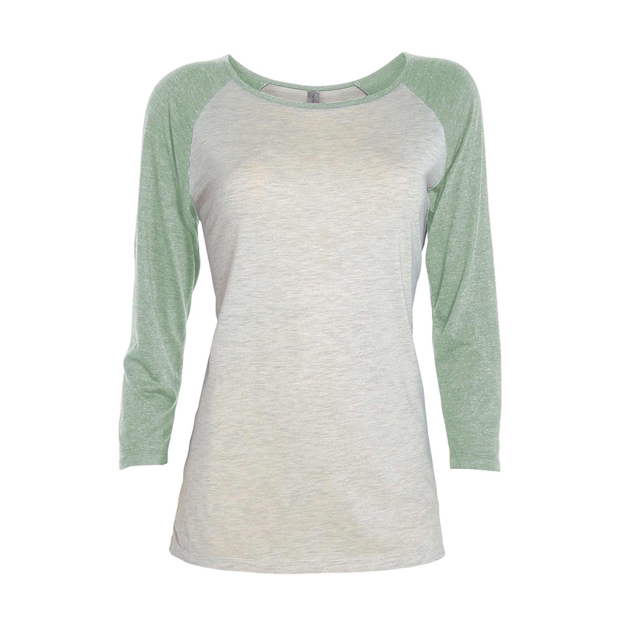 Platinum Women's Contrast Sleeves Minor Fault Summer Tee Shirt Minor Fault IST Grey & Mint S 