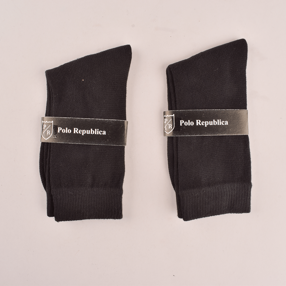 Polo Republica Kid's Enviable Pack of Two Crew Socks Socks RKI Black EUR 26-28 