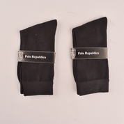 Polo Republica Kid's Enviable Pack of Two Crew Socks Socks RKI Black EUR 26-28 