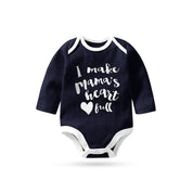 Polo Republica Make Mama's Heart Pique Long Sleeve Baby Romper Babywear Polo Republica Navy White 0-3 Months