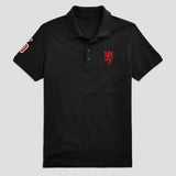 Men's Lion Crest & 6 Embroidered Short Sleeve Minor Fault Polo Shirt