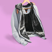 Axinite Men's Sherpa Fleece Minor Fault Zipper Hoodie Minor Fault Image 