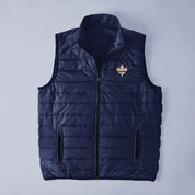 Men's Maple Leaf Embroidered Body Warmer Gilet Men's Gilet IBT Navy S 