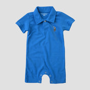 Polo Republica Nakon Signature Pony Printed Design Baby Romper Romper Polo Republica Blue 0-3 Months 