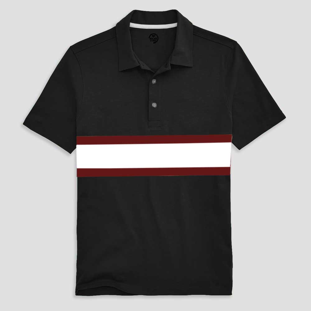 Poler Men's Marseille Contrast Polo Shirt Men's Polo Shirt IBT Black & White S 