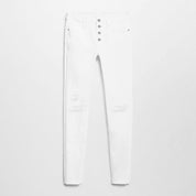 Old Navy Women's Leiden Skinny Fit Distressed Denim Women's Denim HAS Apparel White 24 26