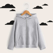 Safina Kids Leicester Fleece Zipper Hoodie Boy's Pullover Hoodie Image Heather Grey 6 Years 