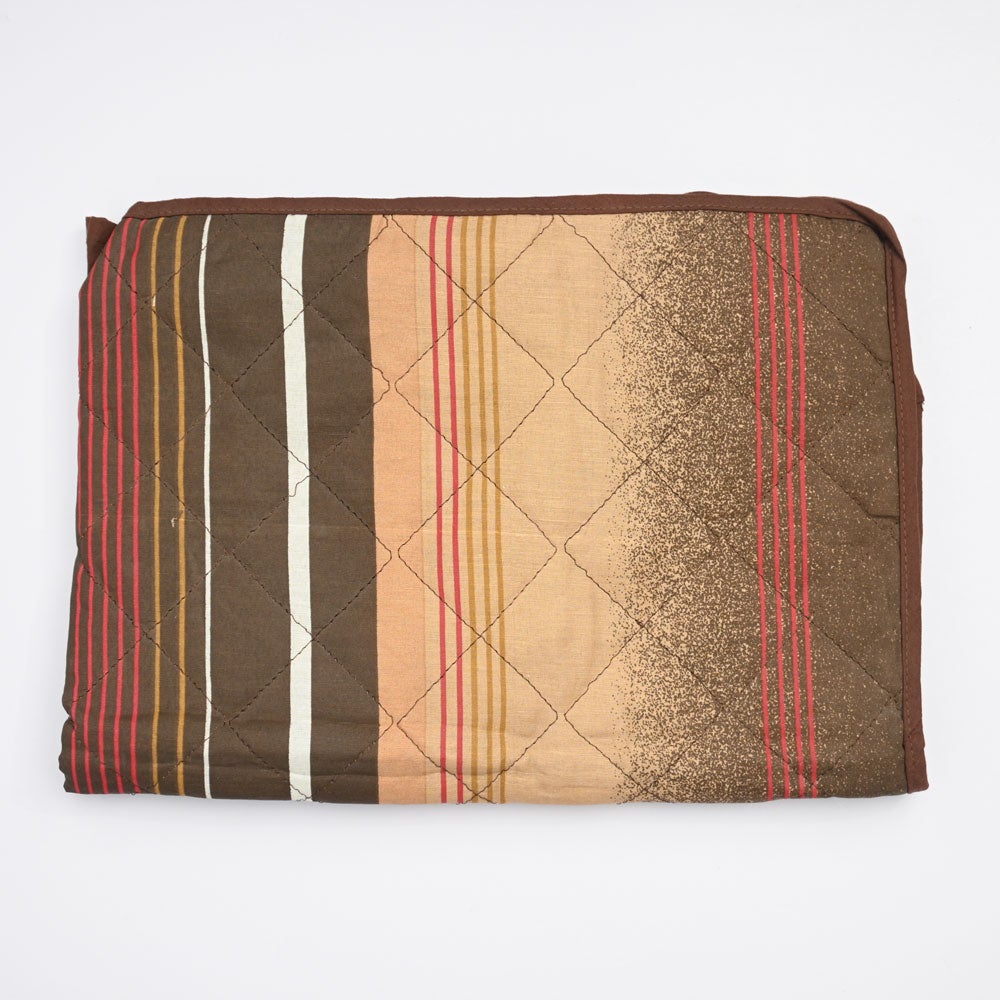 Fridge Cover Made By Dual Layer Cotton Polyster Filling Quilted Fabric Washable Stuff Home Decor FGT Beige & Brown Medium 