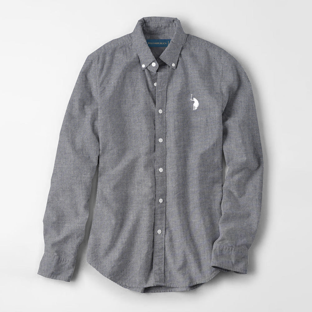 Polo Republica Men's Brandeta Minor Fault Casual Shirt Minor Fault Polo Republica Grey Marl S 