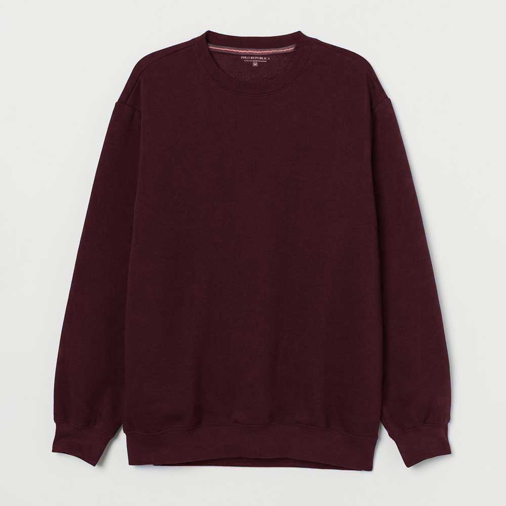 Polo Republica Men's Astrakhan Fleece Minor Fault Sweat Shirt Minor Fault Polo Republica Maroon S 