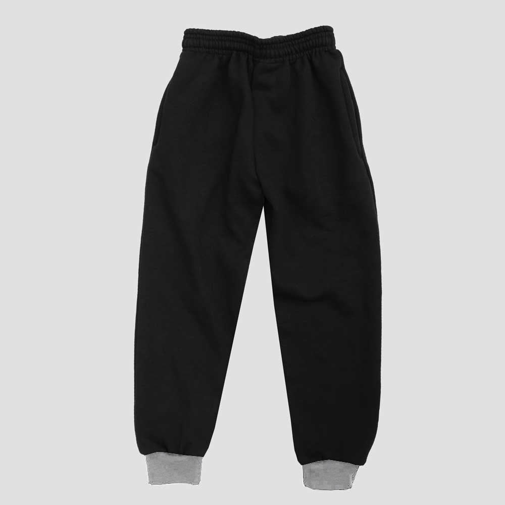 Polo Republica Boy's Atlanta Fleece Jogger Pants Boy's Trousers Polo Republica Black & Heather Grey 22 