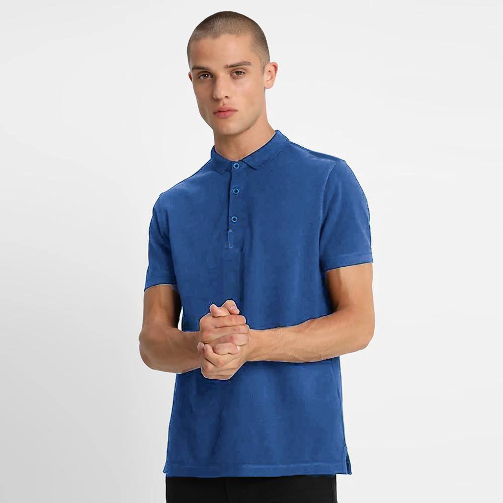 Men's Yalvac Minor Fault Pique Polo Shirt Minor Fault Image Blue S 