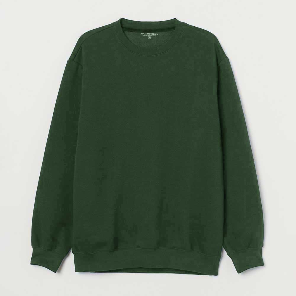 Polo Republica Men's Astrakhan Fleece Minor Fault Sweat Shirt Minor Fault Polo Republica Bottle Green S 