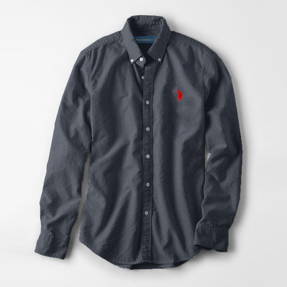 Polo Republica Men's Premium Pony Embroidered Plain Casual Shirt I