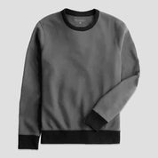 Polo Republica Men's Contrast Design Minor Fault Fleece Sweat Shirt Minor Fault Polo Republica Grey & Black S 