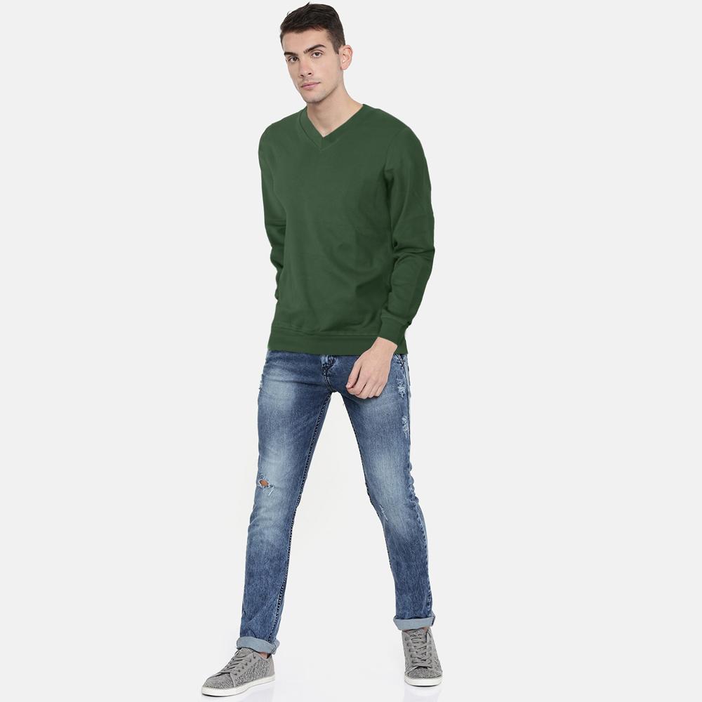 Polo Republica Men's Long Sleeve Minor Fault Nobitu Sweat Shirt Minor Fault Polo Republica Bottle Green M 
