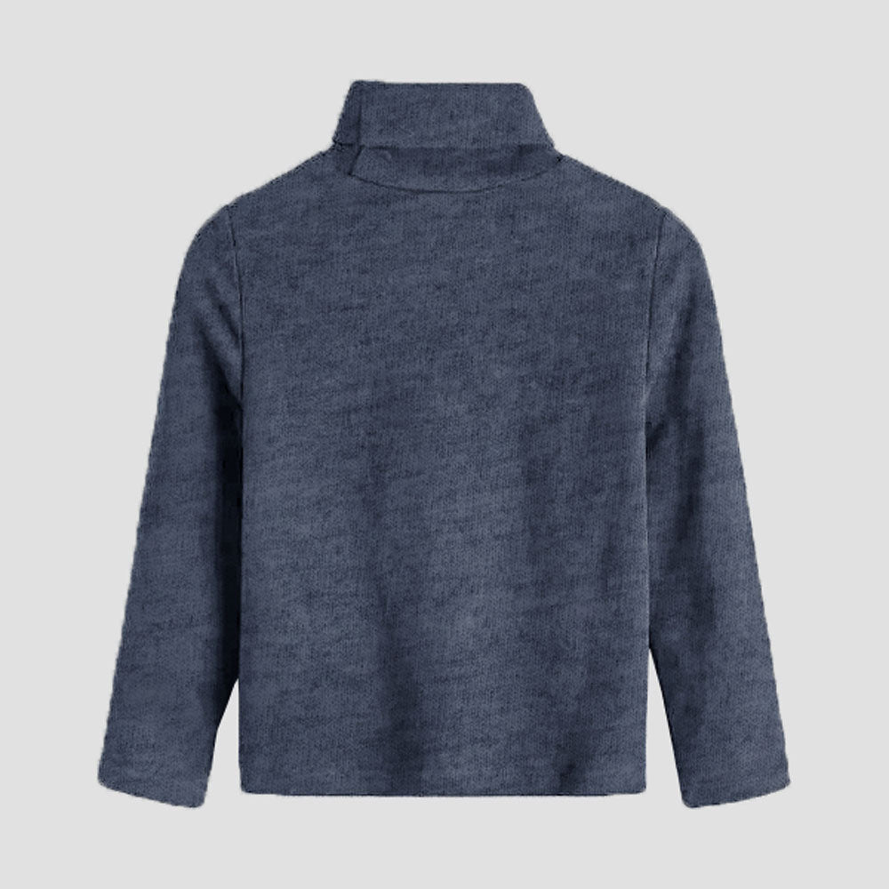 Polo Republica Kid's High Turtle Neck Minor Fault Sweat Shirt Minor Fault Polo Republica Blue Marl 2-3 Years 