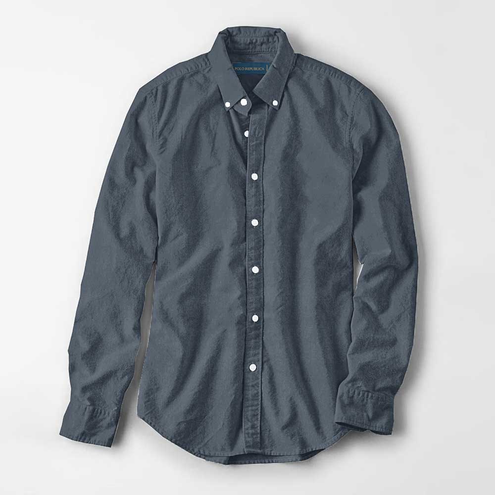 Polo Republica Men's Brandeta Minor Fault Casual Shirt Minor Fault Polo Republica Blue Marl S 