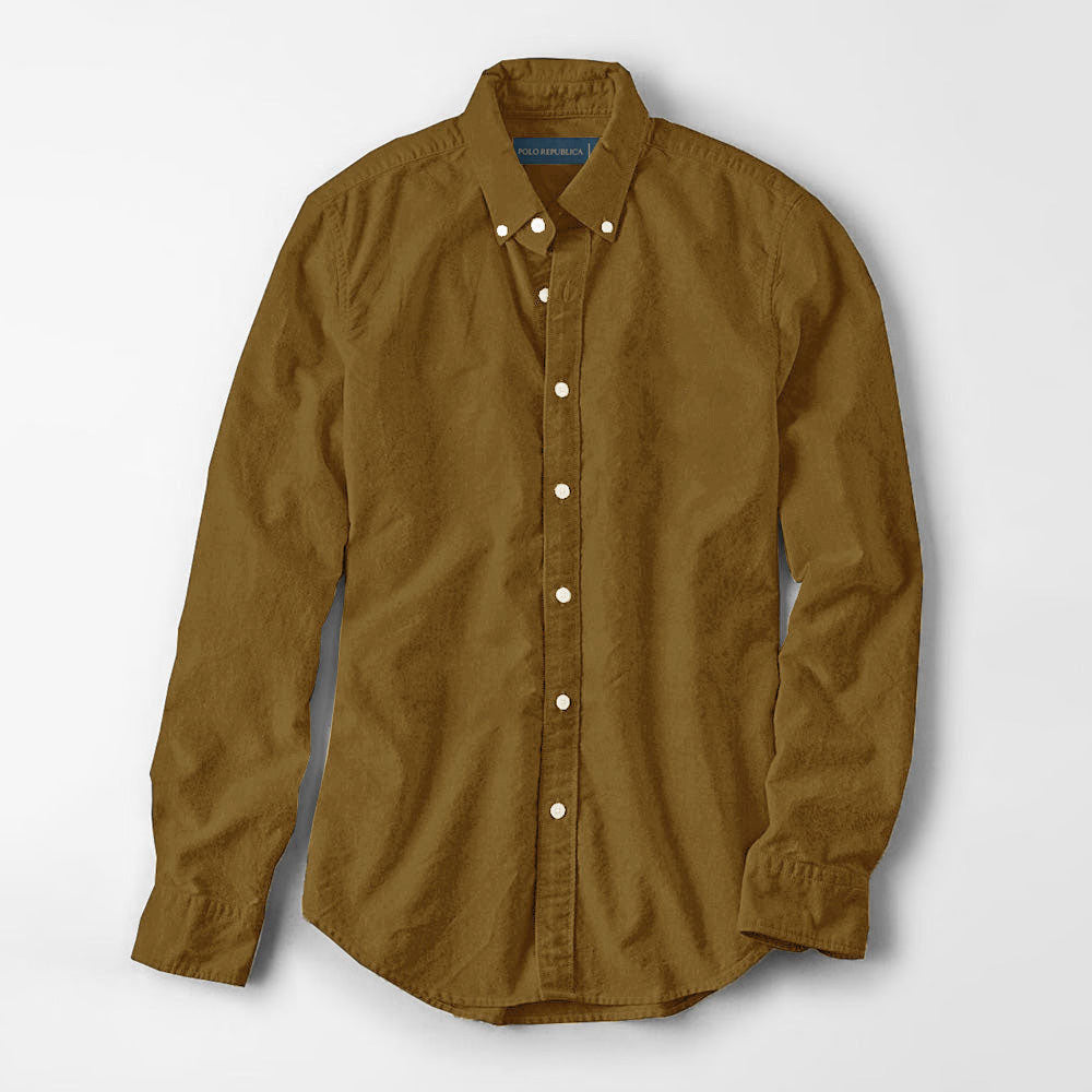 Polo Republica Men's Brandeta Minor Fault Casual Shirt Minor Fault Polo Republica Mustard S 
