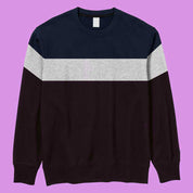 Men's Fontem Panel Design Long Sleeve Fleece Sweat Shirt Men's Sweat Shirt IBT 