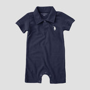Polo Republica Nakon Signature Pony Printed Design Baby Romper Romper Polo Republica Light Navy 0-3 Months 