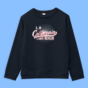 Richman Men's Long Beach California Printed Fleece Sweat Shirt Men's Sweat Shirt ASE Navy S 