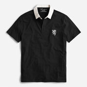 Poler Men's Megara Lion Embroidered Short Sleeve Polo Shirt Men's Polo Shirt IBT Black S 