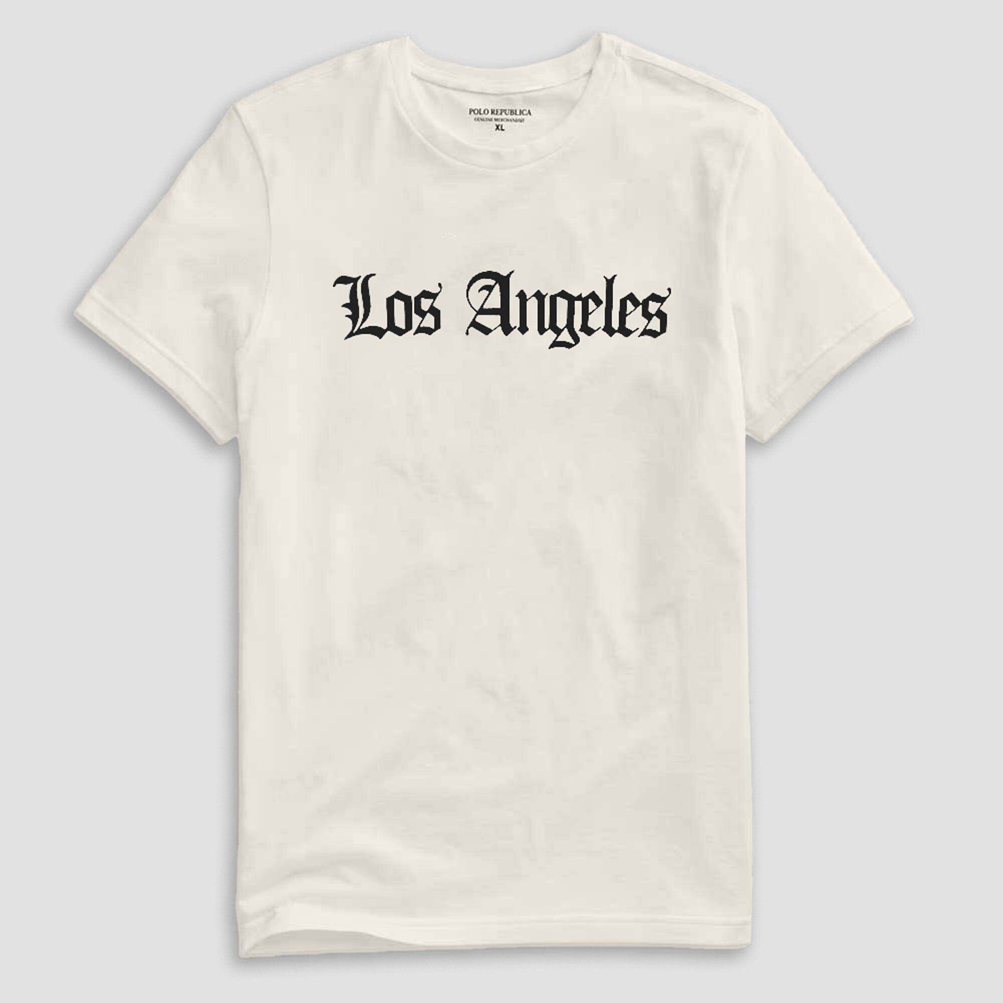 Polo Republica Men's Los Angeles Printed Short Sleeve Tee Shirt Men's Tee Shirt Polo Republica Off White S 
