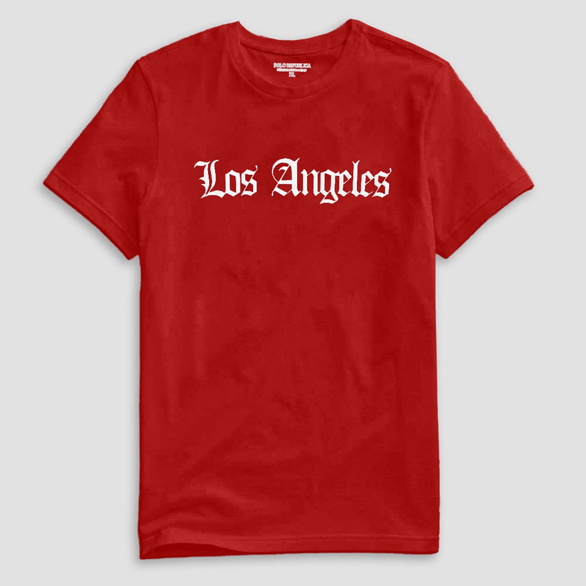 Polo Republica Men's Los Angeles Printed Short Sleeve Tee Shirt Men's Tee Shirt Polo Republica Red S 